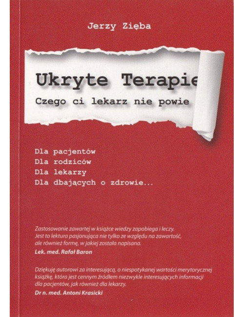 Ukryte Terapie, Czego lekarz Ci nie powie, Jerzy Zięba, Book in Polish