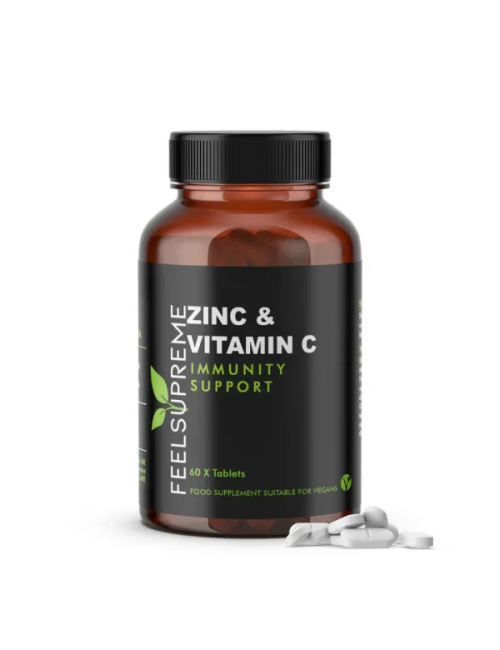 Zinc with Vitamin C 60 Tablets – Feel Supreme Immune Support