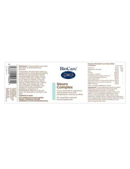 Neuro Complex 60 Capsules BioCare