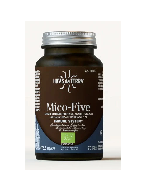 Mico-Five 70 Capsules | Organic Reishi, Chaga, Maitake & Shiitake Complex