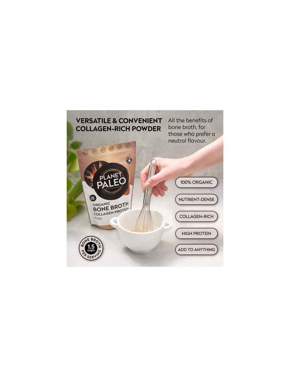 Planet Paleo Organic Bone Broth - Pure (Unflavoured)