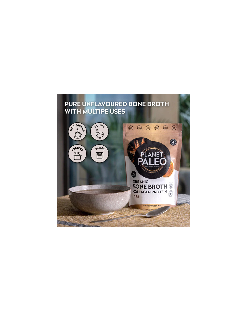 Planet Paleo Organic Bone Broth - Pure (Unflavoured)