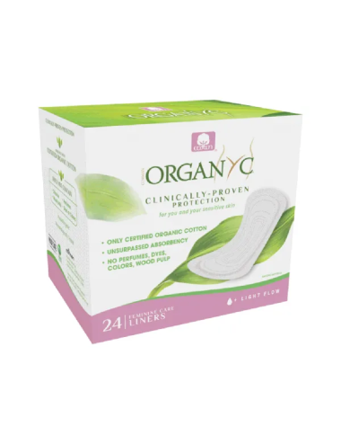 Organyc Organic Cotton Panty Liners Folded Light Flow - Light