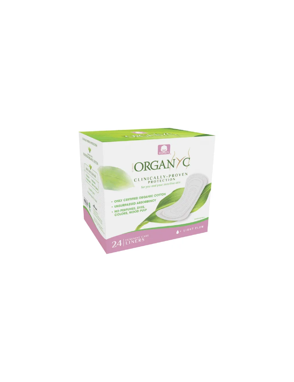 Organyc Organic Cotton Panty Liners Folded Light Flow - Light