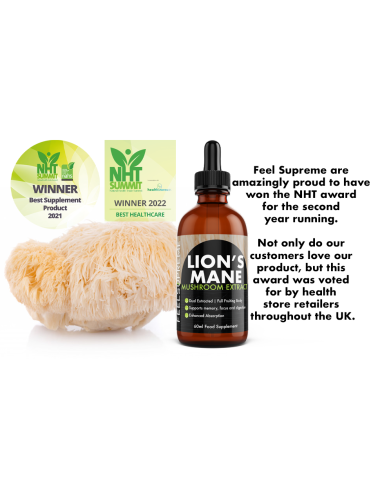 Organic Lion's Mane Mushroom Extract 60ml Feel Supreme