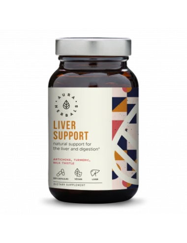 Liver Support – Artichoke, Milk Thistle, Turmeric, 60 capsules Aura Herbals