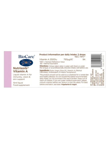 BioCare Nutrisorb® Vitamin A 15ml