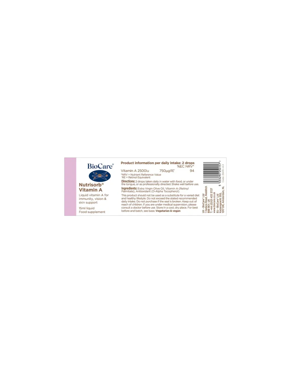 BioCare Nutrisorb® Vitamin A 15ml