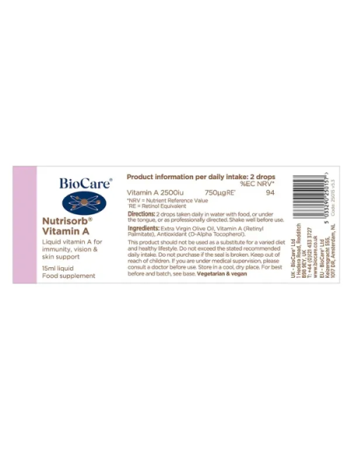 BioCare Nutrisorb® Vitamin A 15ml