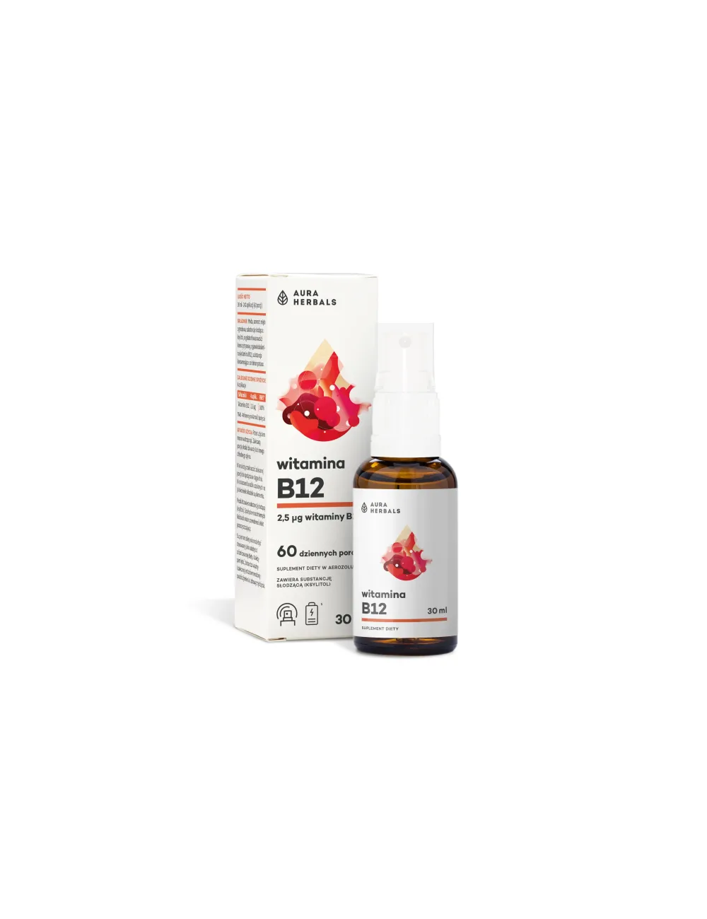 Vitamin B12, 30 ml spray Aura Herbals