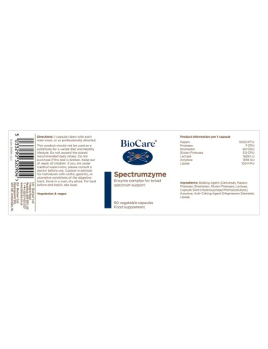 Bio Care Spectrumzyme (Enzyme Complex) 90 Caps