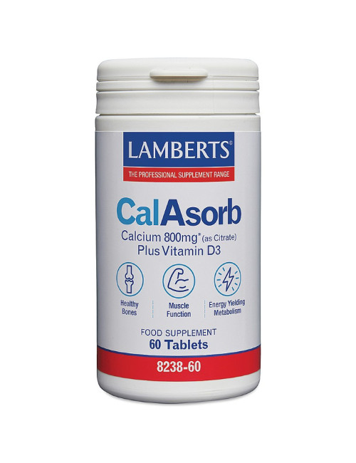 CalAsorb®- Calcium 800mg Calcium (as citrate) with Vitamin D3 Lamberts