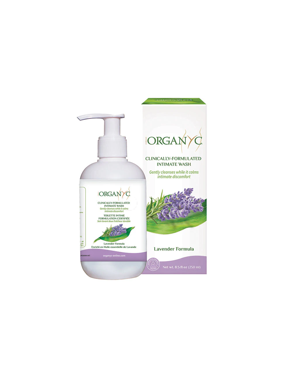Organyc Intimate Wash with Lavender 250ml