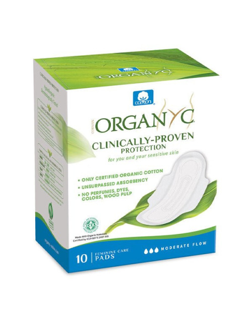 Organyc Organic Cotton Period Pads Folded Moderate Flow