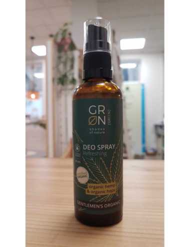 GRN Organic Refreshing Deodorant Spray with Hemp & Hops for Men 75ml