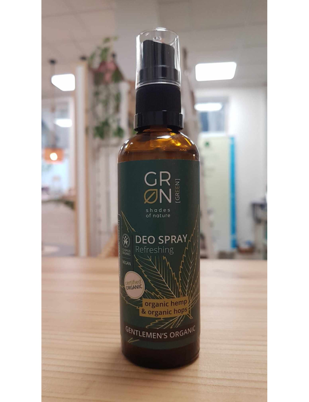 GRN Organic Refreshing Deodorant Spray with Hemp & Hops for Men 75ml