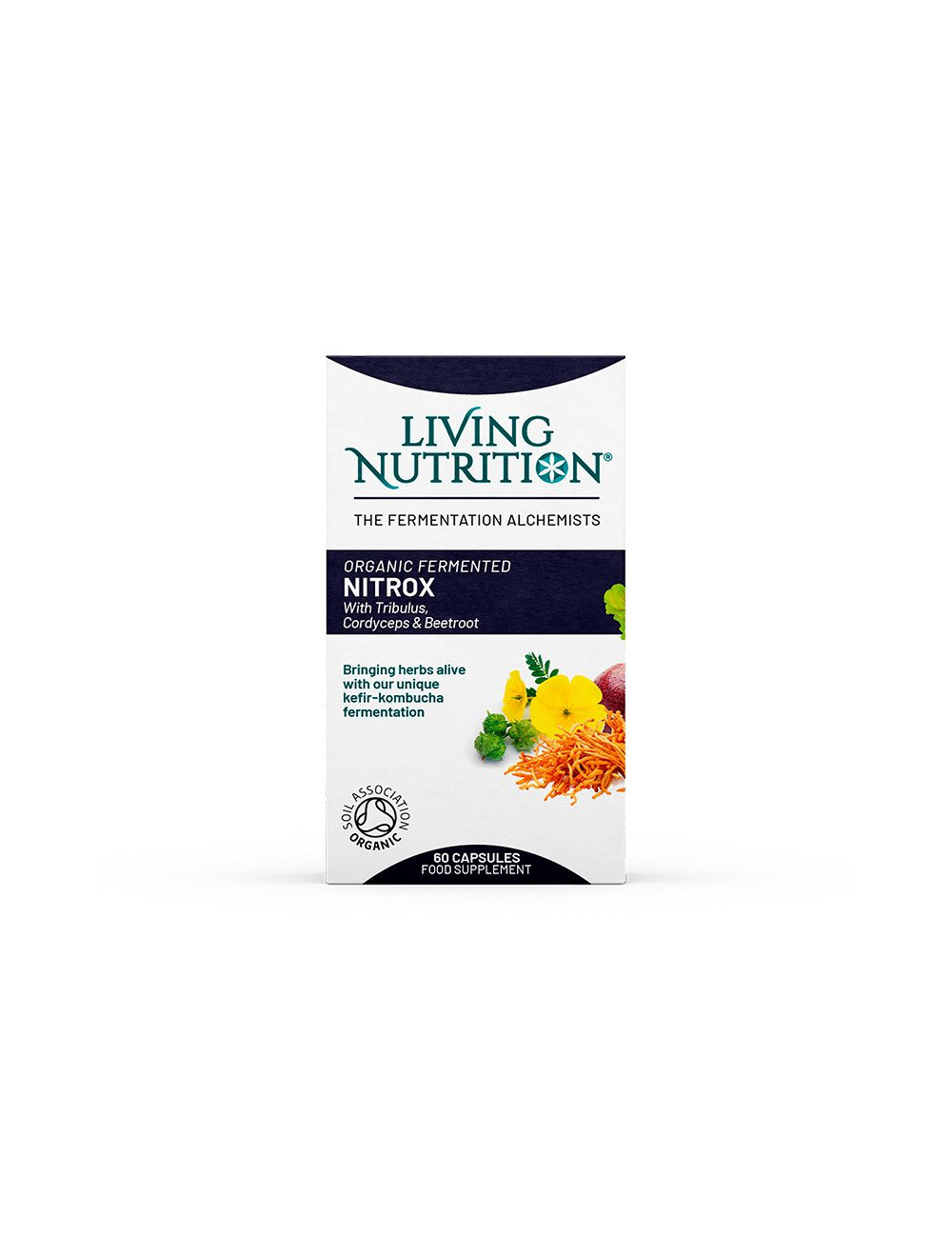Living Nutrition Organic Fermented NitroX 60 capsules