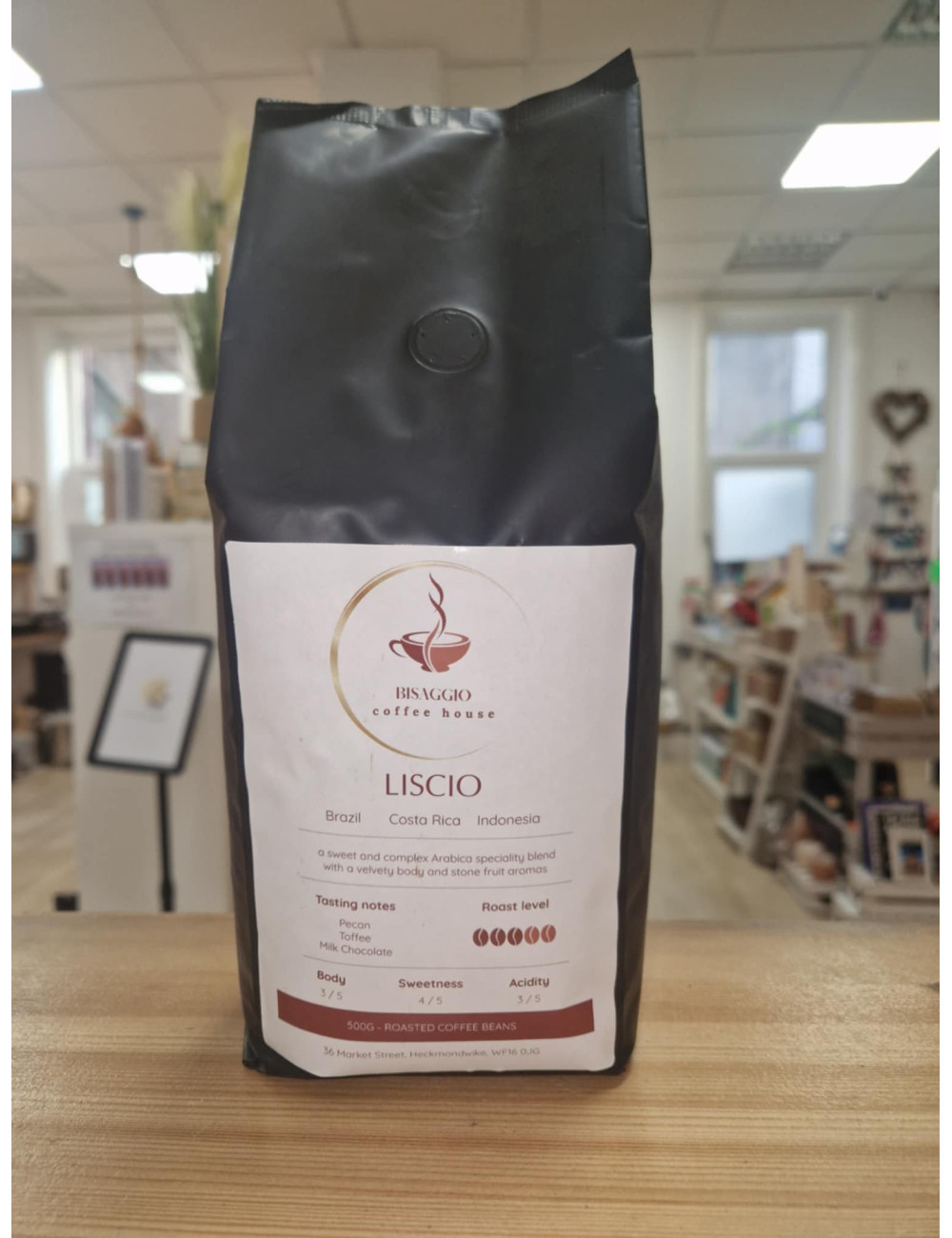 Bisaggio Coffee House, LISCIO Coffee Beans 500g