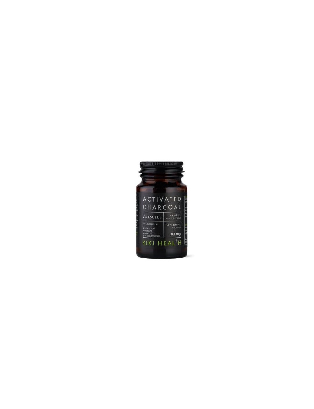 Activated Charcoal Capsules - 50 Vegicaps, KIKI Health