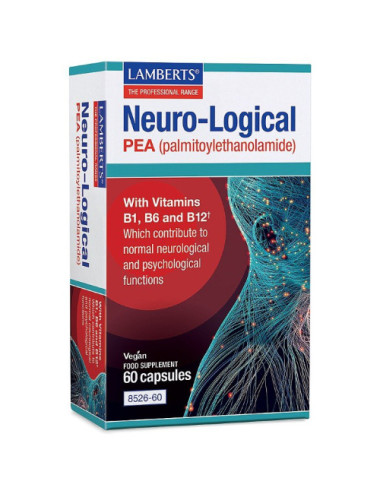 Neuro-Logical Palmitoylethanolamide (PEA) with vitamins B1, B6 and B12 Lamberts