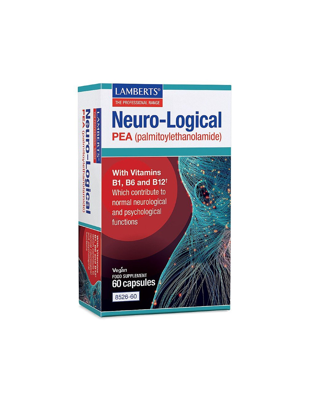 Neuro-Logical Palmitoylethanolamide (PEA) with vitamins B1, B6 and B12 Lamberts
