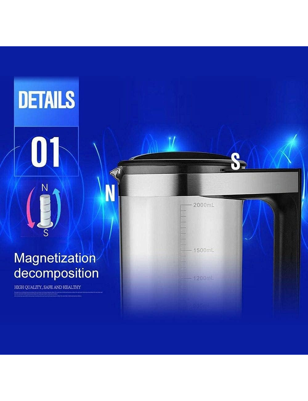 Hydrogen rich Electric Kettle Healthy Hydrogen-rich Generator Electrolysis Water Heating Machine 2L
