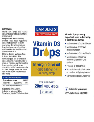 Vitamin D3 Drops Lamberts