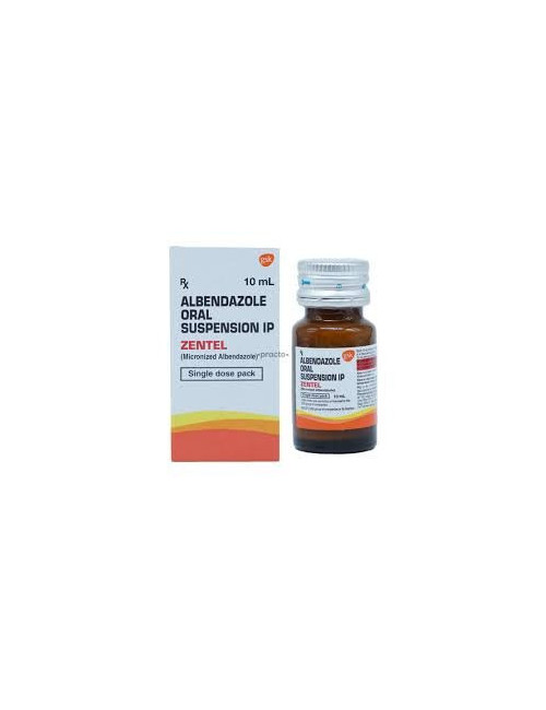 ZENTEL Albendazole 400mg Oral Suspension 10ml | Antiparasitic Medicine