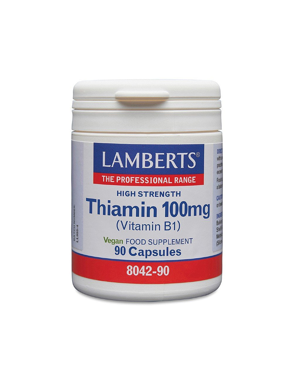 Thiamin 100mg (Vitamin B1) 90 capsules Lamberts