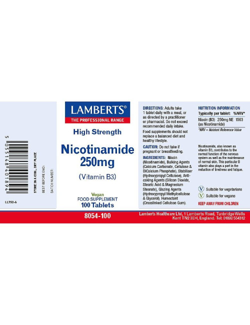 Nicotinamide (B3) 250mg Lamberts