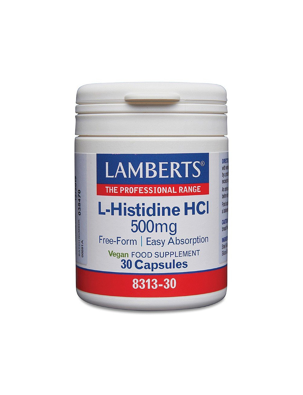 L-Histidine HCl 500mg Lamberts
