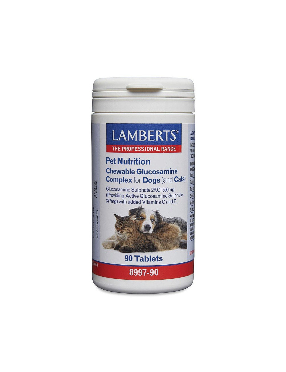 Chewable Glucosamine Complex for Dogs (&amp; Cats) Lamberts 90 tablets