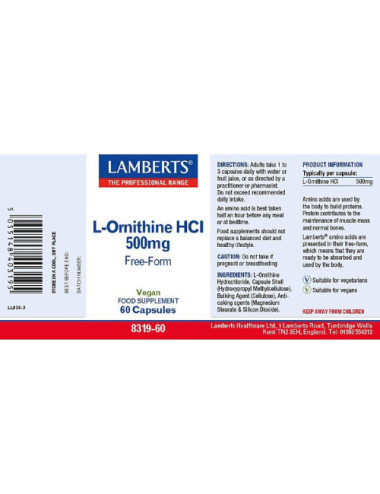 L-Ornithine 500mg Lamberts