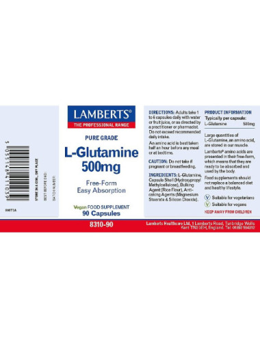L-Glutamine 500mg Lamberts