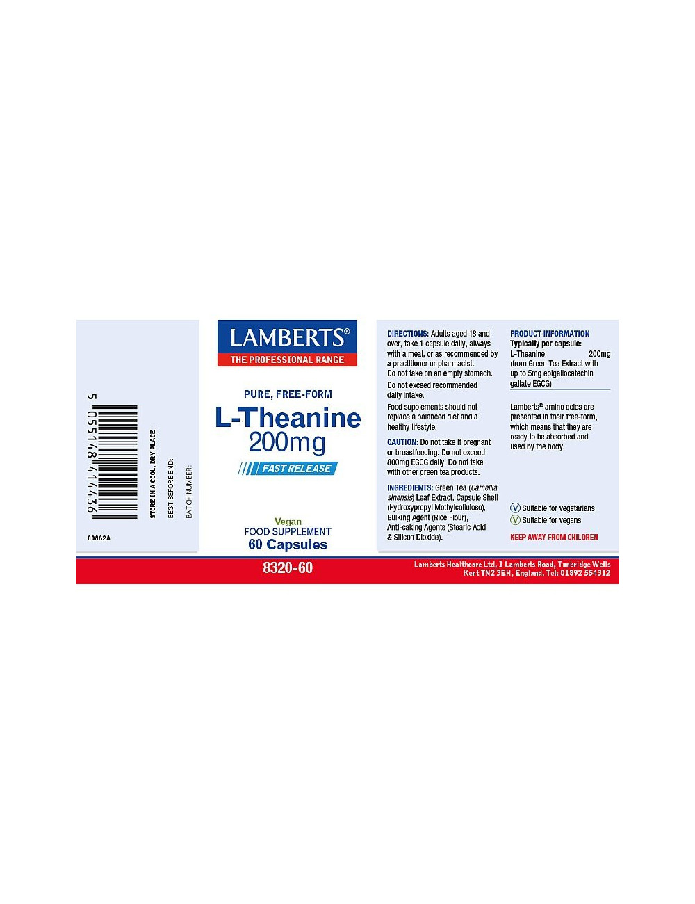 L-Theanine 200mg Lamberts