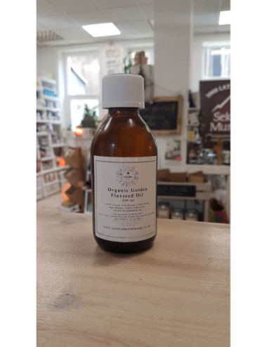 Organic Golden, Flaxseed Oil 200ml, Cold Pressed, Unrefined