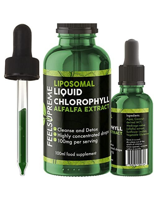 Liposomal Liquid Chlorophyll 100ml | High Strength Chlorophyll | Feel Supreme