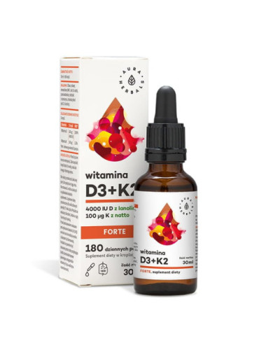 Vitamin D3+K2 Forte 30ml Aura Herbals