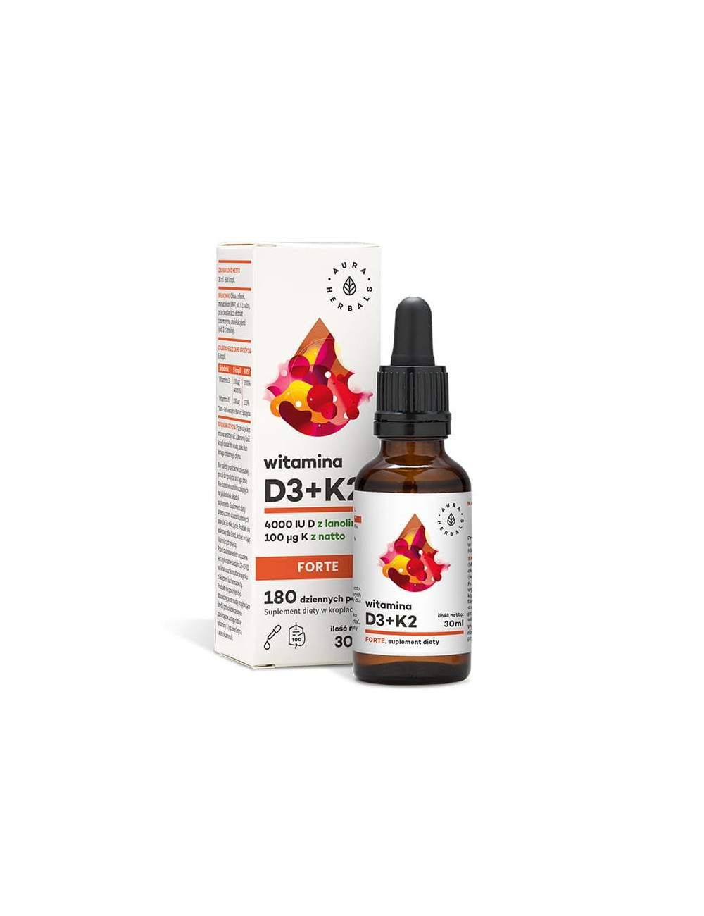 Vitamin D3+K2 Forte 30ml Aura Herbals