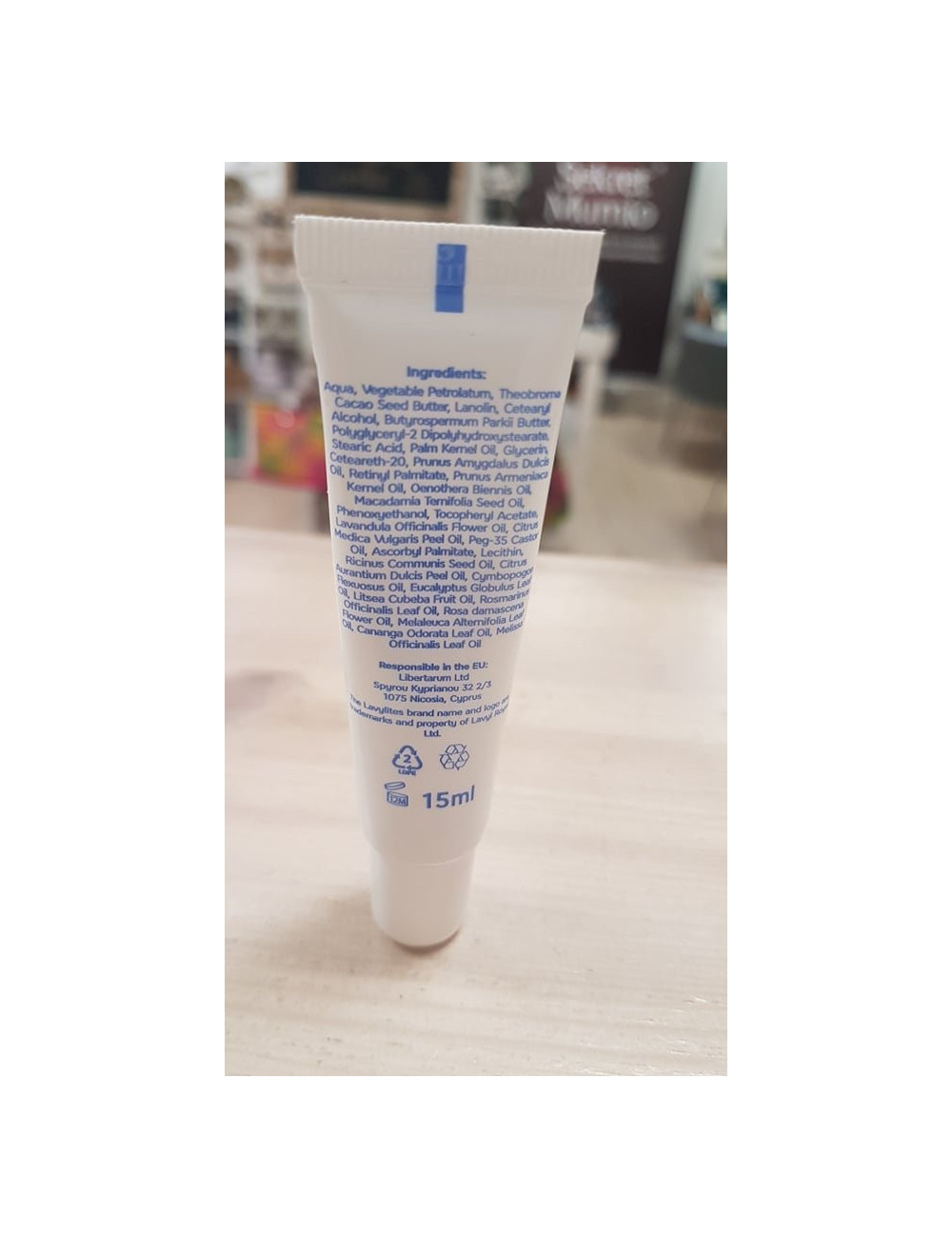 LaVylo Lip Balm, Natural Organic, Lavyl for dry, chapped lips 15ml