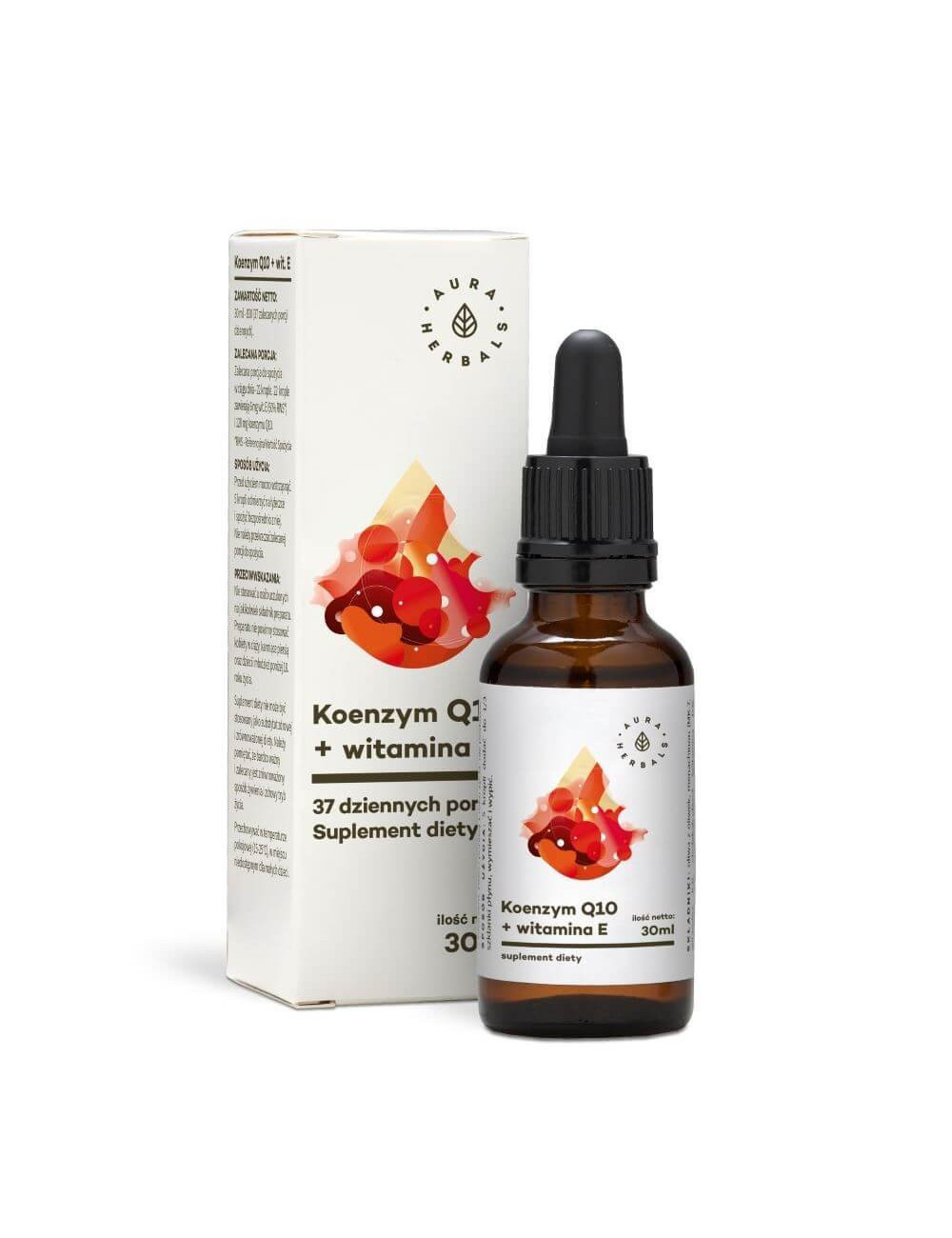 Coenzyme Q10 + Vitamin E drops (30 ml), Aura Herbals