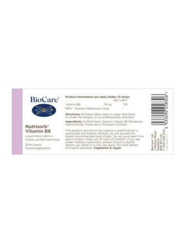 Nutrisorb® Vitamin B6 30ml BioCare