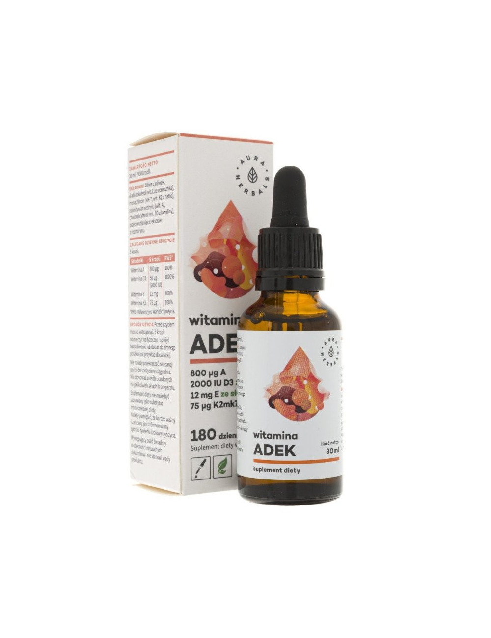 ADEK Vitamins 30ml, Aura Herbals