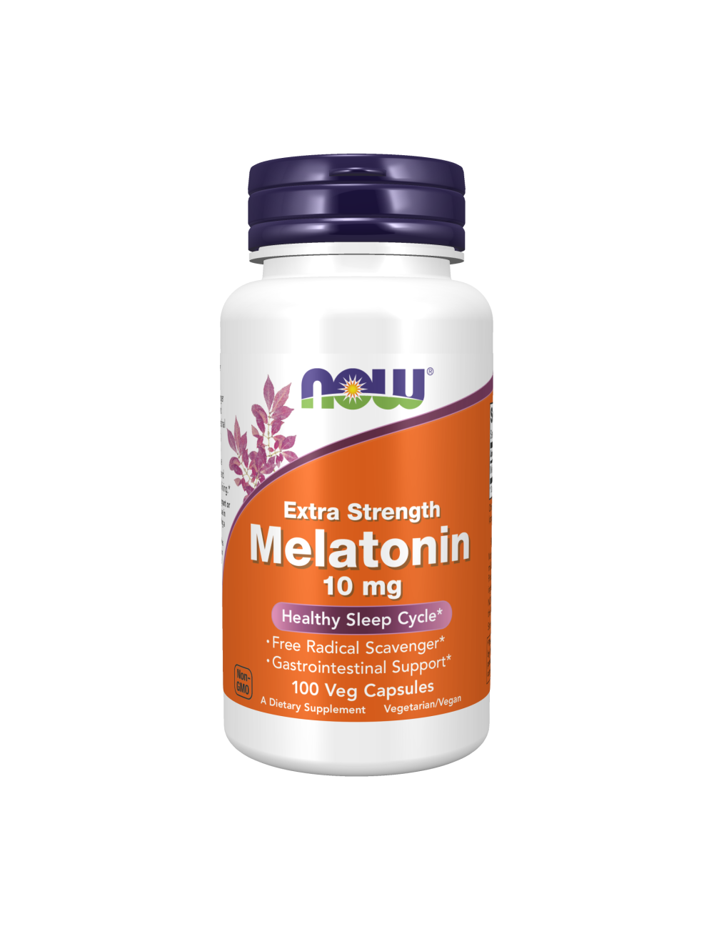 Melatonin, Extra Strength 10 mg, 100 Veg Capsules, Now Foods