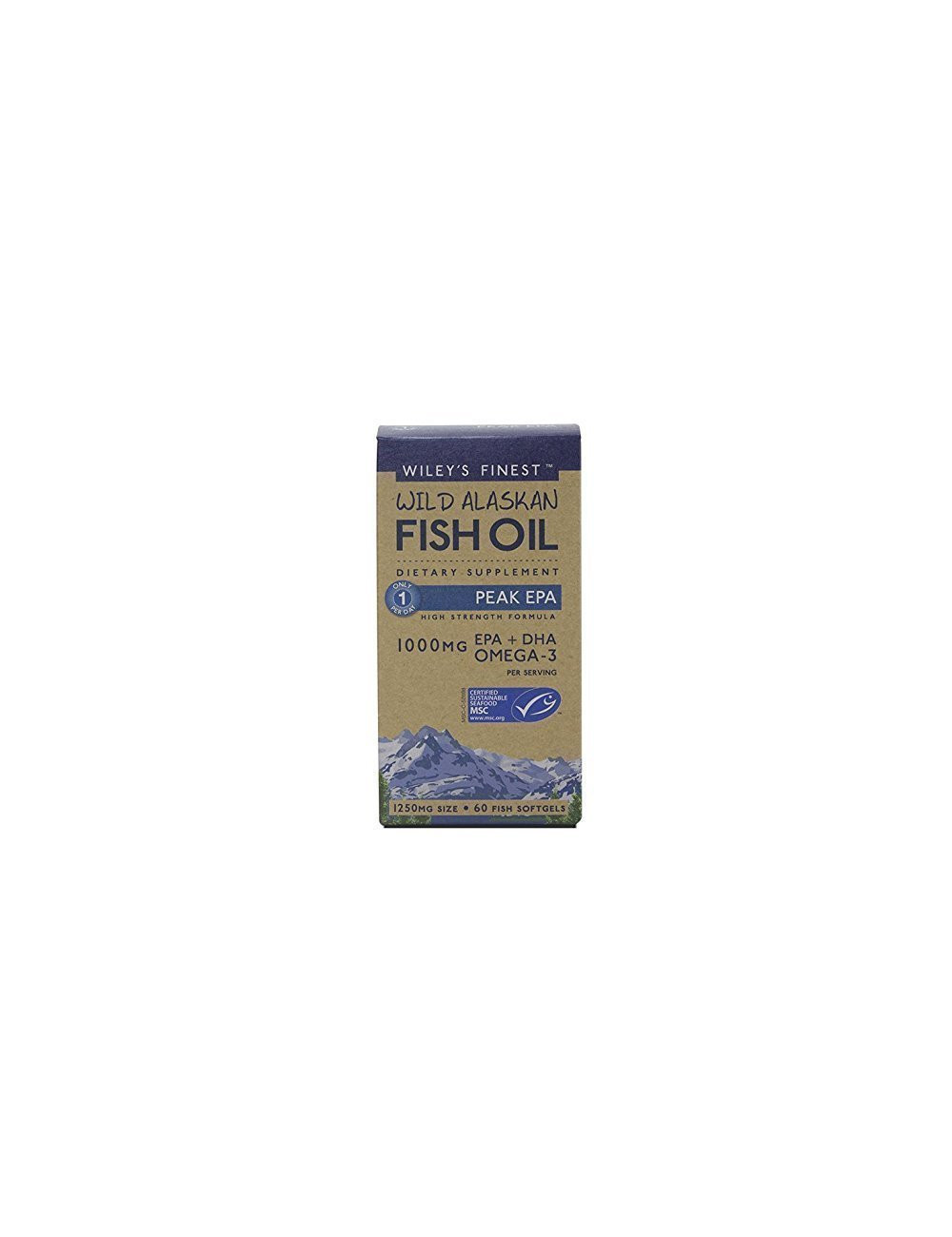 Wild Alaskan Fish Oil, Peak EPA, 1000 mg, 60 Fish Softgels
