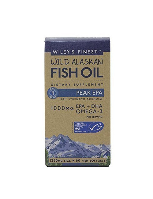 Wild Alaskan Fish Oil, Peak EPA, 1000 mg, 60 Fish Softgels