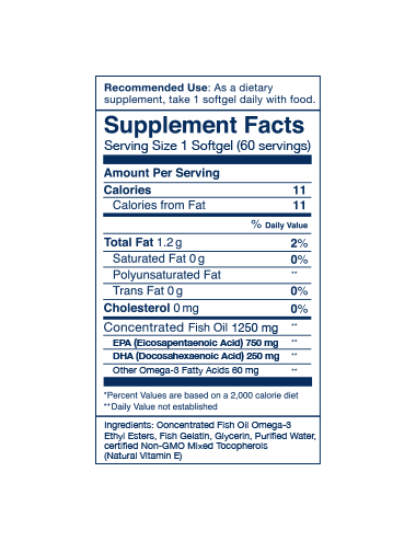Wild Alaskan Fish Oil, Peak EPA, 1000 mg, 60 Fish Softgels
