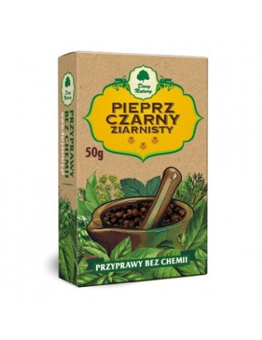 Black Pepper Grain 50g, Naturally chemicals free, gluten free, Dary Natury