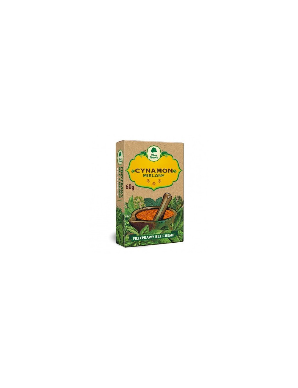 Ground Cinnamon 60g, Naturally chemicals and gluten free, Dary Natury