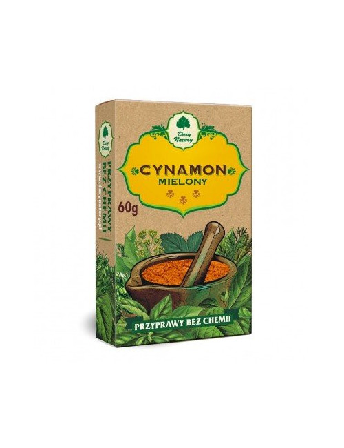 Ground Cinnamon 60g, Naturally chemicals and gluten free, Dary Natury